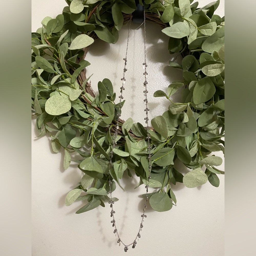 Silver necklace-can be worn long or short